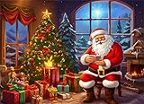 Jigsaw Puzzles 1000 Pieces for Adults Christmas - Santa's Room Wooden Educational Training Decompression Difficult Play Games 29.5'' x 19.6''