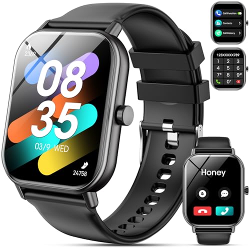 Haulvean Smart Watch for Men Women Answer/Make Calls,1.85''HD Smartwatch with Pedometer 24/7 Heart Rate SpO2 Sleep Monitor,110+ Sports Fitness Watch,IP68 Waterproof Activity Tracker for Android iOS