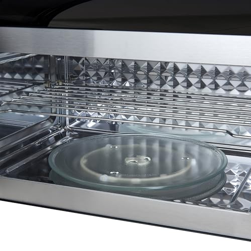 Image of FORNO Fornace 30-Inch Over-the-Range Convection Microwave, 1.5 cu.ft Capacity - Stainless Steel Finish - 300 CFM 2-Speed Ventilation, Touch Glass Control, LED Cooktop Lighting - FOTR3038-30