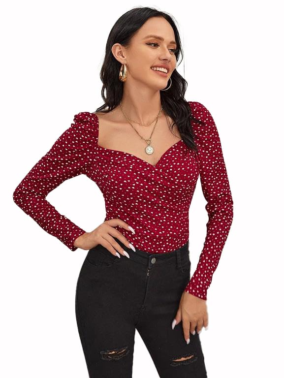 Image of KOTTY Womens Satin Full Sleeves Solid Regular Fit Top