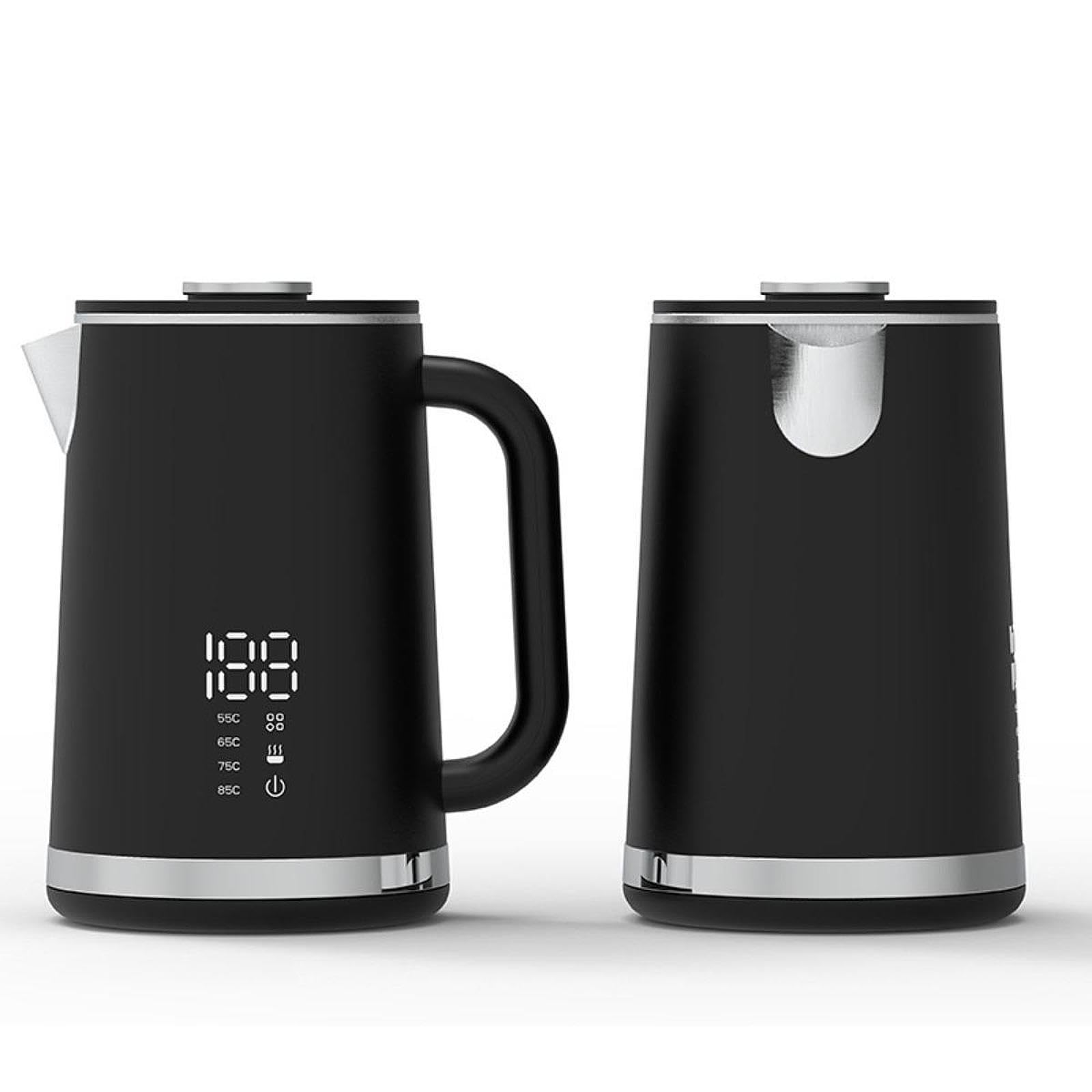 Bollitore Elettrico con Termostato Regolabile in Acciaio Inox Bollitore Ad Ebollizione Rapida con Display Temperatura Mantenimento Caldo Fino