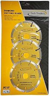 Tech Traders ® 3 x 115mm 4.5" Diamond Disc Cutting Blade Angle Grinder Stone Brick Concrete