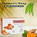 HERBOGANIC Turmeric Herbal Soap | Pack of 1 of 5oz soap Bar | Natural Soap Bar| Rejuvenating and Nourishing | Gentle for Men and Women