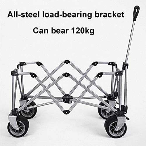 Garden Trolley Draagbare Reistrolley Met Tafelbord, Kampeerwagen Met Capaciteit Van 120 Kg, Afneembare En Wasbare Oxford… - Image 7
