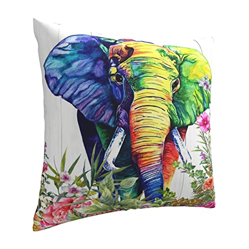Wazhijia Elephant Throw Pillow Cover Couch Pillow Case Square Outdoor Pillow Sofa Bed Lumbar Pillowcase Decorative 18 X 18 Inch #TOP5