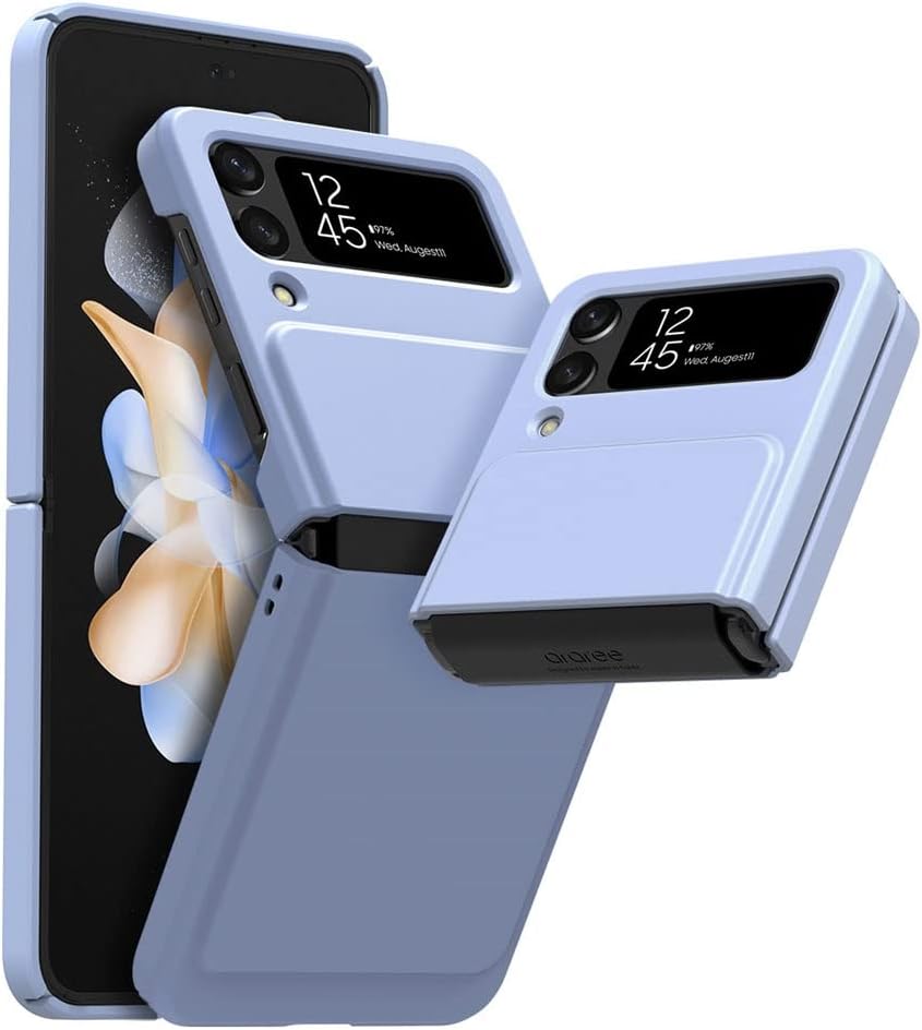 araree Galaxy z Flip4 Case, Aero Flex Cover, Official Samsung Certified Product, Protects Even Hinges, Thin, Lightweight, Shockproof, Strap Hole, Drop Prevention, Compatible with Galaxy Wireless Power