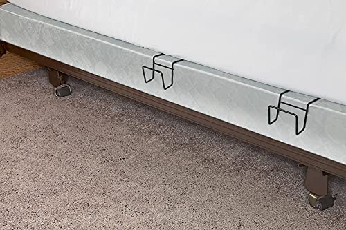 Rack'em Gun Rack - Bedside Holster - Under Bed Mattress Shotgun Holder - Ar 15 Hooks - Indoor Racks For Rifles, Pistols - Double Holder- Coated Steel,6061 #TOP3