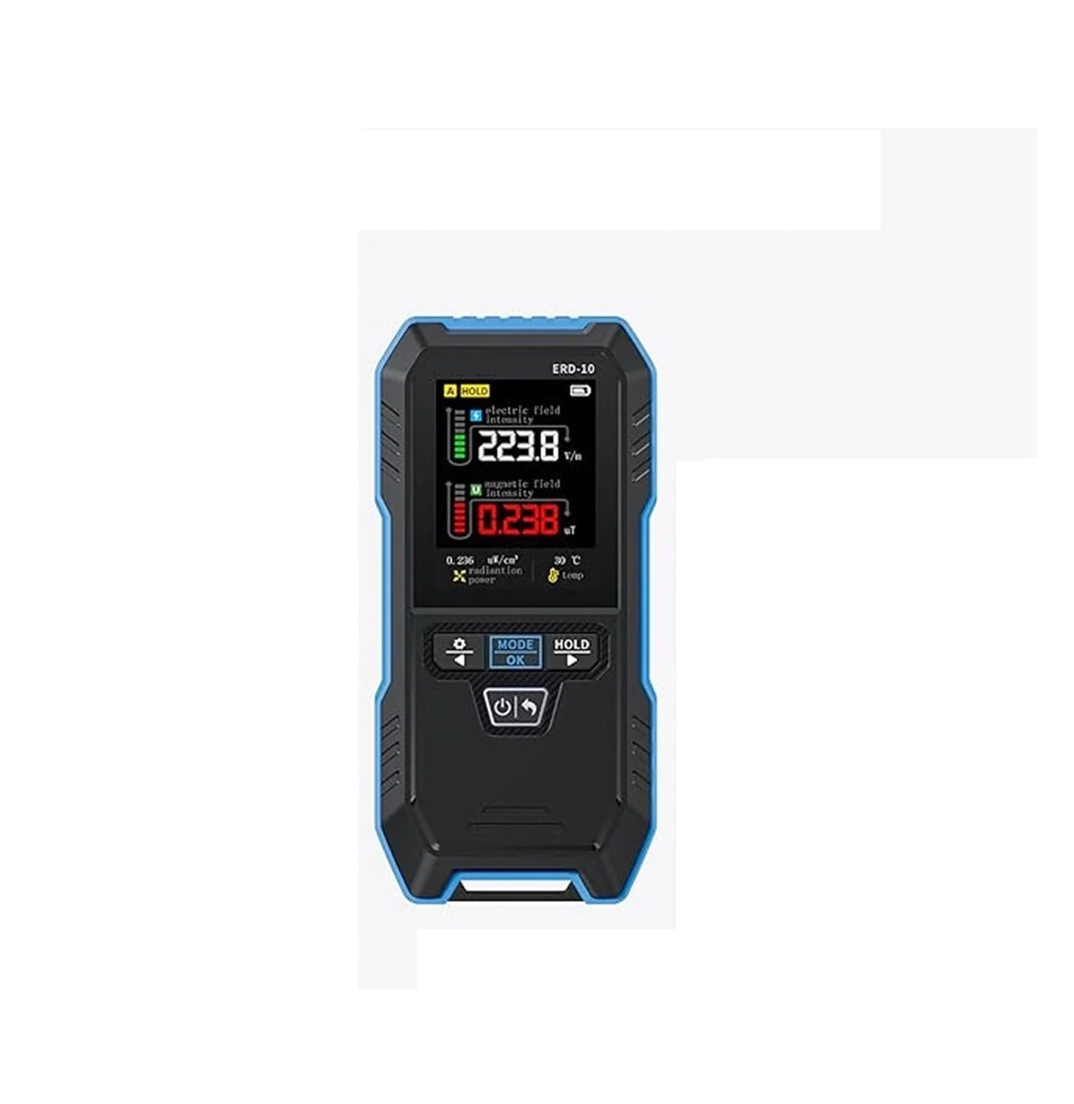 Medidor de humedad, Medidor de radiación con modo curva, lector campos electromagnéticos y detector radiofrecuencia