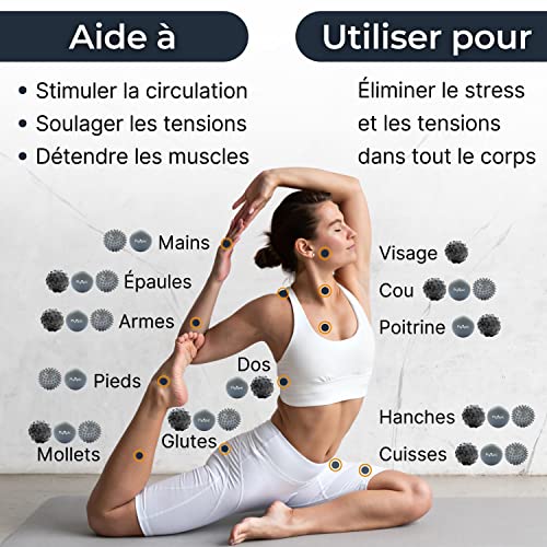 Plyopic Balles de Massage – Lot de 3 Boules Haute Densité (Fermes) pour le Relâchement Myofascial, Fasciite Plantaire, Mobilité et l‘Automassage des Trigger Points: Dos, Nuque, Jambs, Pied etc – Image 5