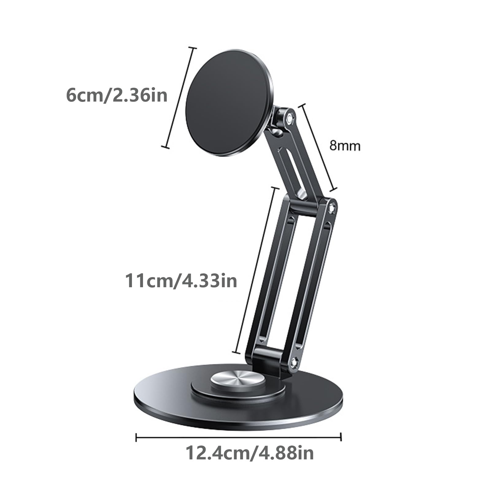Robusto supporto magnetico da tavolo per telefono, Black CZ03