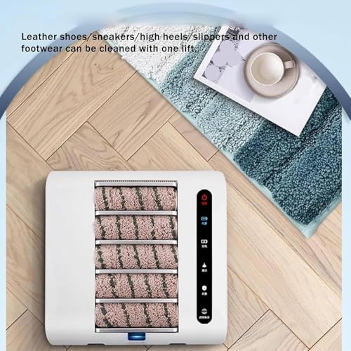 Smart Suola Cleaner, Lucido per scarpe a sensore automatico, aspirazione 1000Pa, pennello senza acqua 500RPM, tappetino per pavimenti interni ricaricabile alternativo per l'igiene di ingresso dell'uff