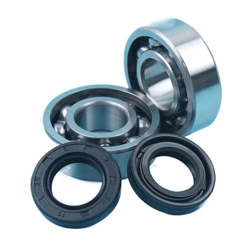 2 rodamientos de cigüeñal con Kit de retenes de Aceite compatibles con motosierras MS230, MS250, MS210, 021, 023, 025 y MS 230/250. Piezas de Repuesto.