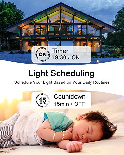Smart Light Switch - Thinkbee 2.4Ghz Wifi Wireless Light Switch Kit, Compatible With Alexa, Google Assistant And Ifttt, Outdoor 1969Ft Indoor 164Ft Remote Control, No Hub Required, Ceiling Led Lamp #TOP4