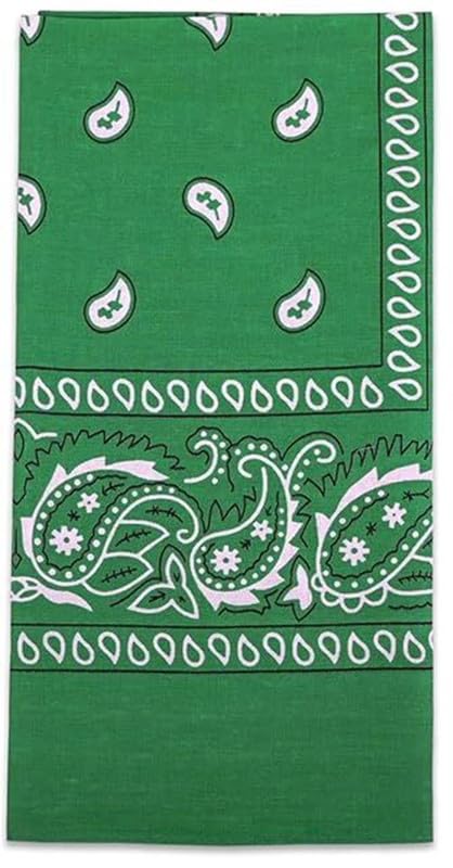 DIKHAWA Unisex Cotton Bandana/Head Wrap/Wristband/Face Cover/Handkerchief For Men And Women (PINK,ORANGE,GREEN_50CM X 50CM_Pack of 3) 3