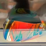 Generico Visiera for Ca-sco integrale Optics Shield ICON IC-04 Airframe Pro Airmada Airform for da moto(Revo Red)