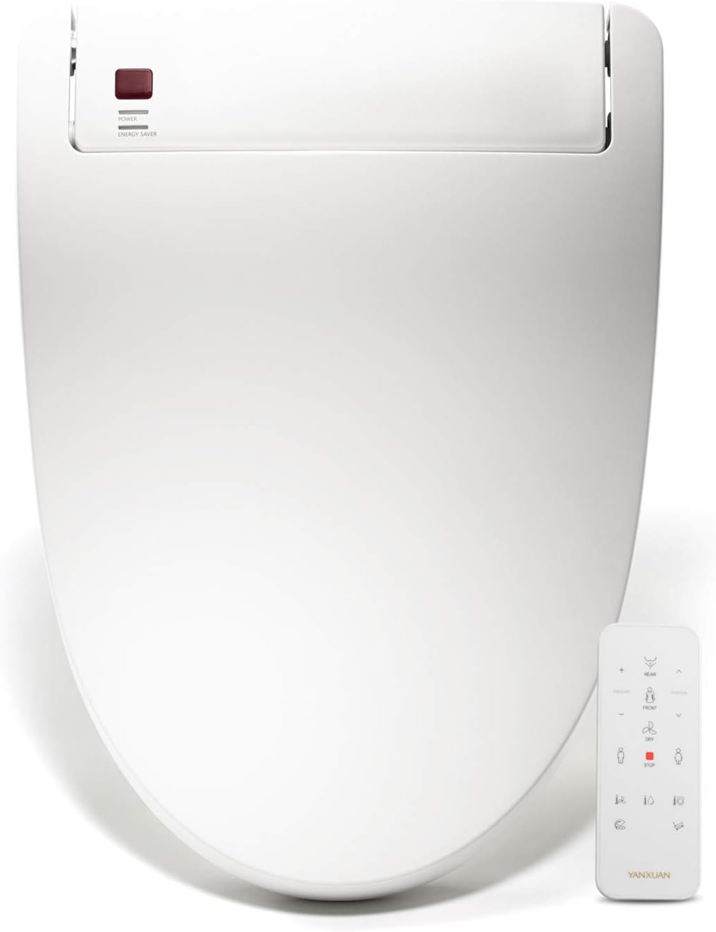 YANXUAN Bidet Toilet Seat with Self Cleaning Stainless Nozzle, Bidet with Heated Seat and Temperature Controlled Wash, Warm Air Dryer Elongated
