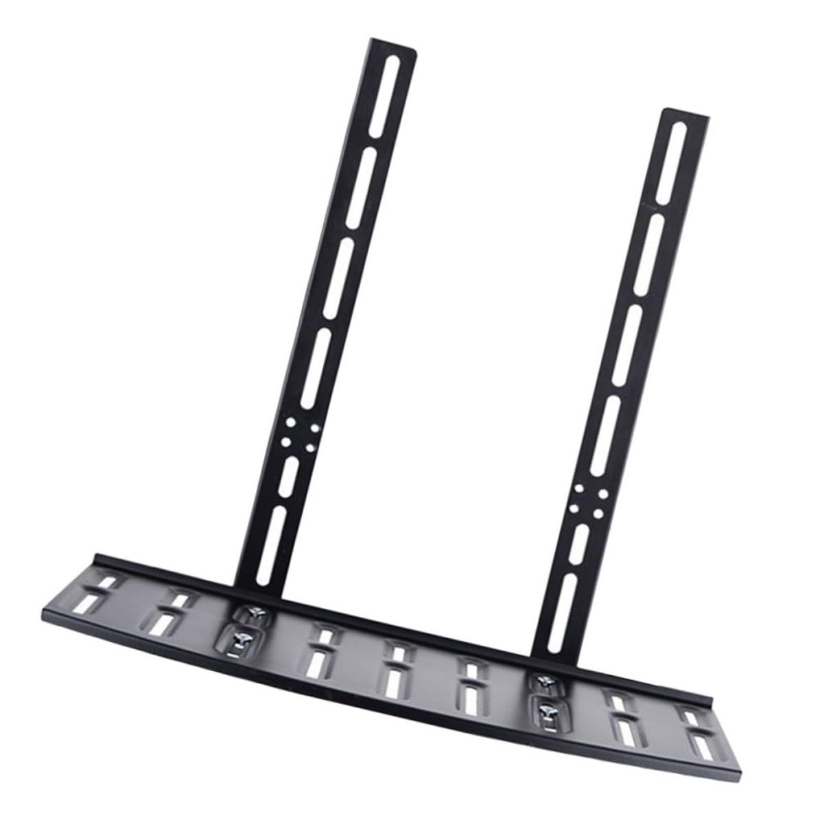 Estante de pared negro para TV y enrutador, acero laminado en frío, soporte sin perforaciones para espacios pequeños