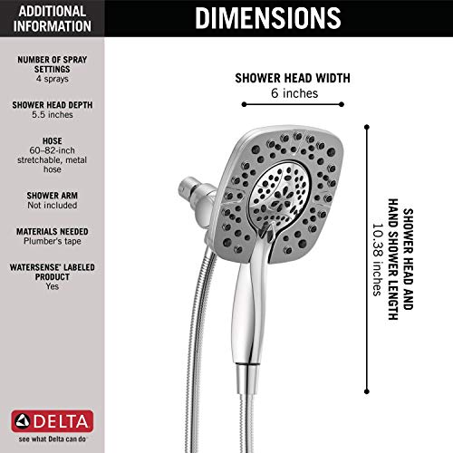 Delta Faucet 58498 Combinaison In2ition douche chromée 4 réglages - 4