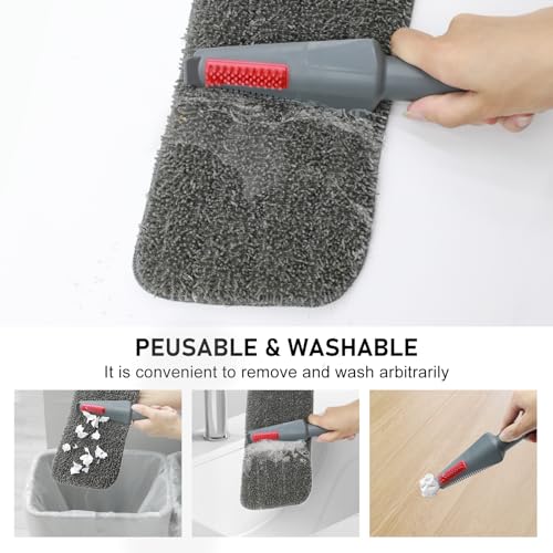 Image of NileHome Mops for Floor Cleaning, Dust Mop with 3 pcs Washable Pads and 400ml Refillable Bottle Floor Mop for Household or Commercial Use Wet Mop for Hardwood Laminate Tile Ceramic