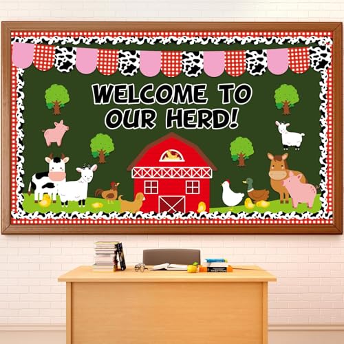 Tableau d'affichage rentrée scolaire en carton rigide avec décors colorés animaux