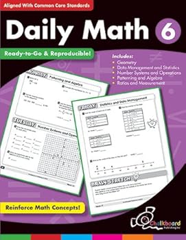 Paperback CHALKBOARD PUBLISHING Nelson CHK2022 Daily Math Gr 6 Book