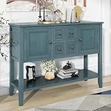 46" Cambridge Series Console Table for Entryway with Open Storage, Vintage Sofa Sidetable with Four Small Drawers and Two Sideboards for Living Rooms, Buffet Cabinet for Dining Room and Kitchen -  FULife