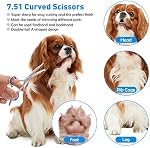 Ciseaux de grooming pour chiens de chat, ciseau de g Rooming pour animaux de compagnie avec embout rond de sécurité, cimiers de grolling pour chats en acier inoxydable (Ciseaux)