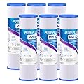 PUREPLUS 5 Micron 10"x2.5" Whole House Pleated Sediment Filter for Well Water, Replacement Cartridge for Universal 10 inch RO System, W50PE, WFPFC3002, SPC-25-1050, FM-50-975, 801-50, WB-50W, 6Pack