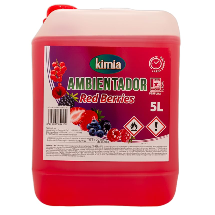 KIMIA - Ambientador de Hogar Red Berries 5L | Perfumador con...