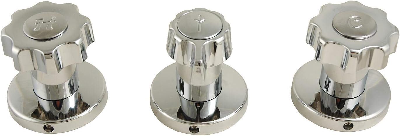 Shower Trim Kit Fits 3-handle Price Pfister Crown Imperial Shower Faucet, Chrome Finish -By PlumbUSA