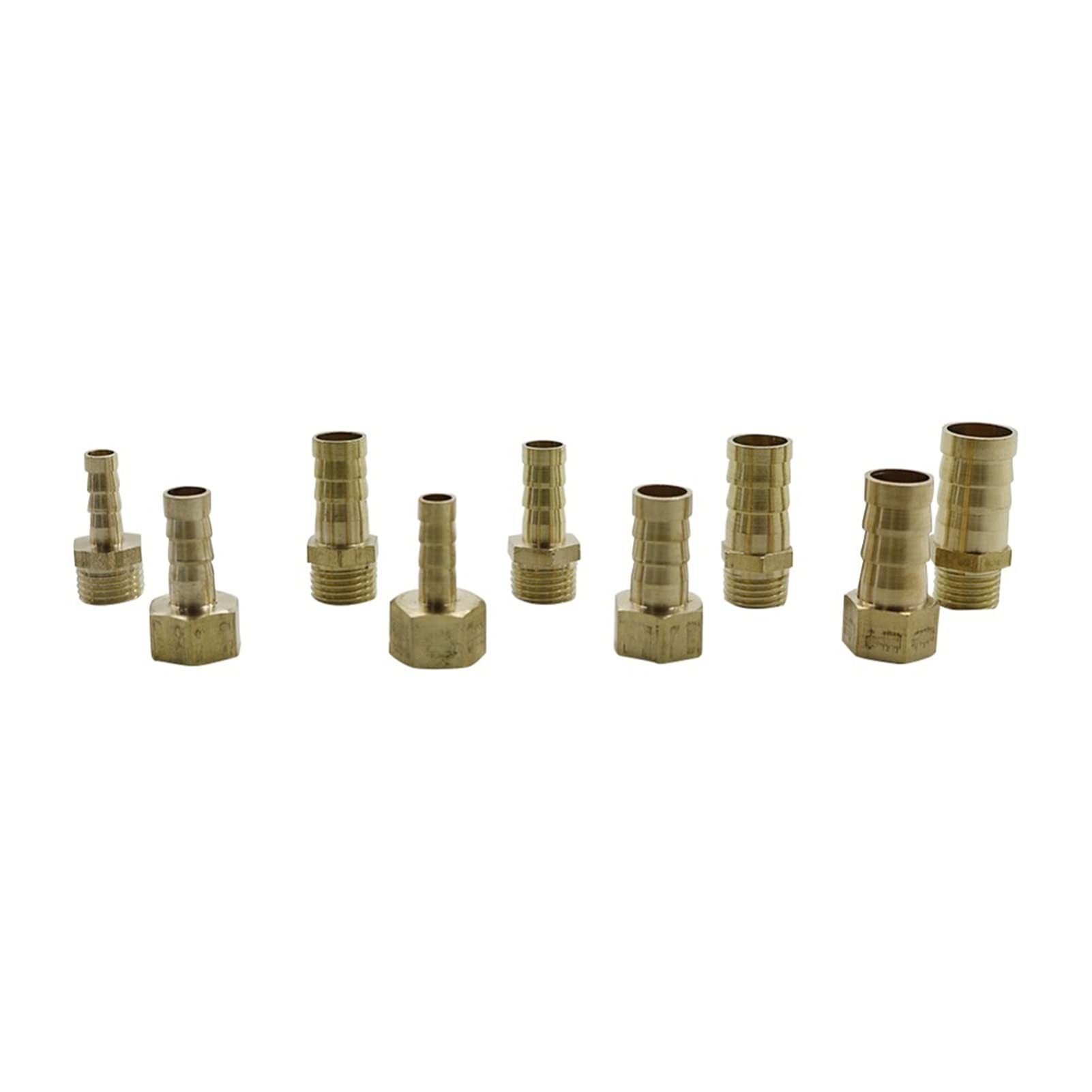 Conectores de la manguera 6/8 / 10/12 / 14mm Barb, con un conector de tubería de tubería roscada de 1/4 "Adaptador de la bomba de aire de la bomba de aire 30 piezas de la plomería de riego accesorios