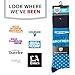 Pocket Socks Fashion Print Crew Socks for Men - Anti Theft Novelty Dress Socks w/Hidden Zipper Stash Spot Pocket for Travel ID, Keys, Cash - Best Brother Ever