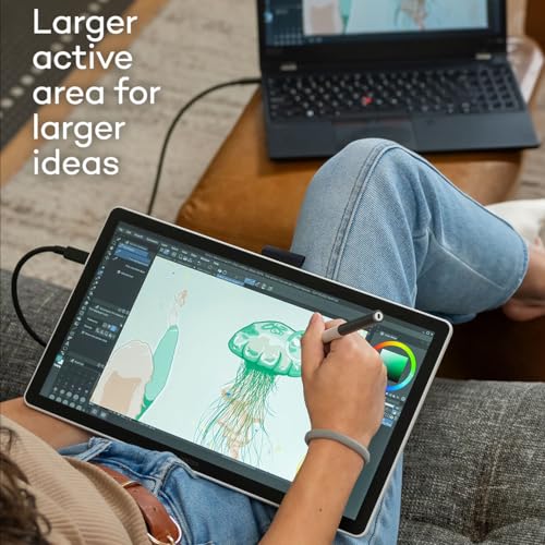 Image of Wacom One 14 Drawing Tablet with Screen, 14 inch HD Full-Laminated Digital Art Tablet with Creative Software and Training, Graphics Drawing Pad for Mac and Windows