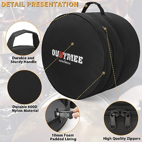 OUUTMEE Bass Drum Bag For Bass Tom 22"x18", 10mm Thick Padded Travel Drum Case by OUUTMEE - Image 3
