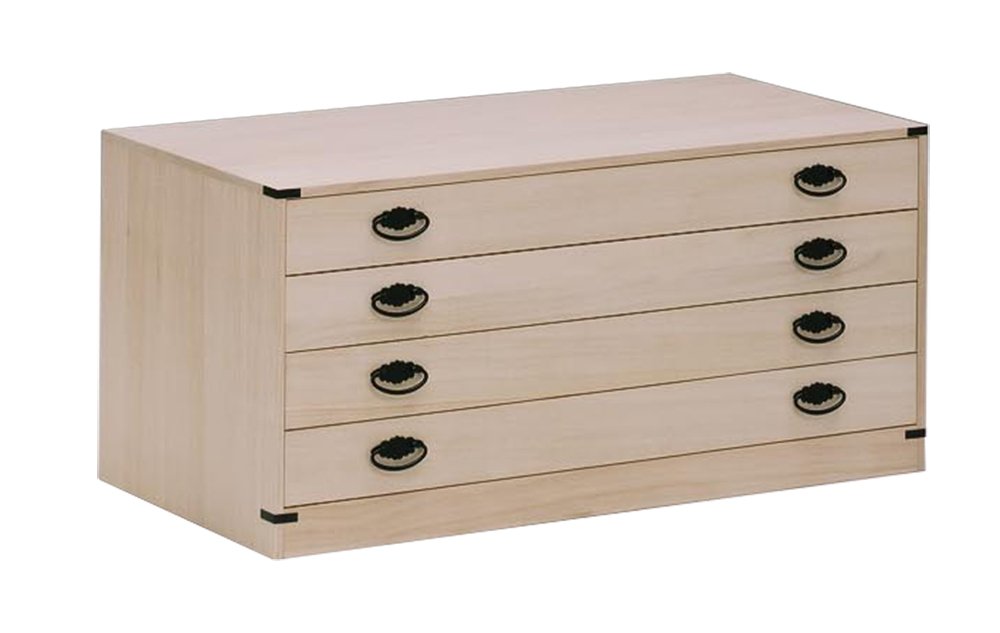 Amazon｜大川家具 nakakei 桐小袖タンス 4段｜チェスト・タンス