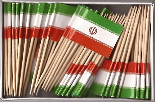 100 Iran Toothpick Flag Picks – Cupcake & Cocktail