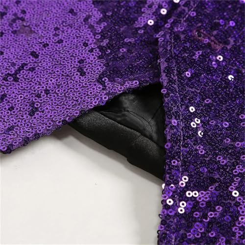 Men's Sequined Suit Vest V-Neck Sleeveless Prom Party Stage Performance Vest3