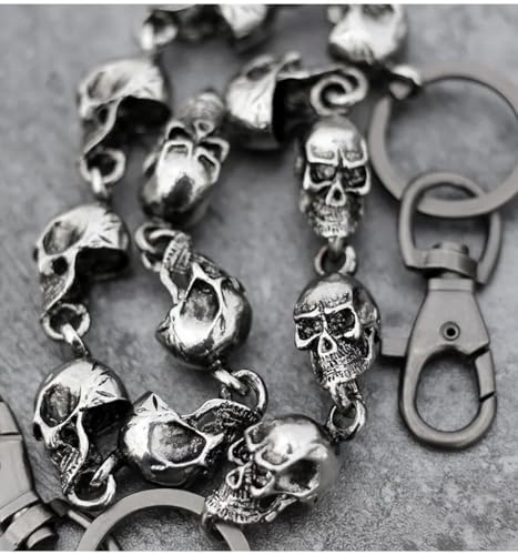 Miglaja Wallet Chain - Wallet Chains for Men Women, Punk Trousers Pants Chain for Biker Heavy Skull Chain Belt Goth Accessories(Skull) - Thumbnail 6