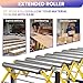 980LBS Expandable & Connectable Roller Conveyor Stand with Wheels, 23.6