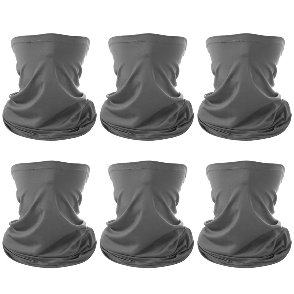 6 Pieces Summer Face Cover Scarf Mens Neck Gaiter For Men Women UV Protection Face Breathable Sun Protection Cycling Running