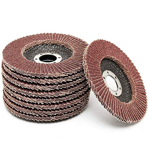 Image of Dunnet Tools Heavy Duty Flap Disc for Angle Grinder - 80 Grit Aluminium Oxide Grinding and Sanding Disc for Metal, Wood, Plastic, and Woodworking - Angle Grinder Discs Attachment - (2 Set of 115mm)