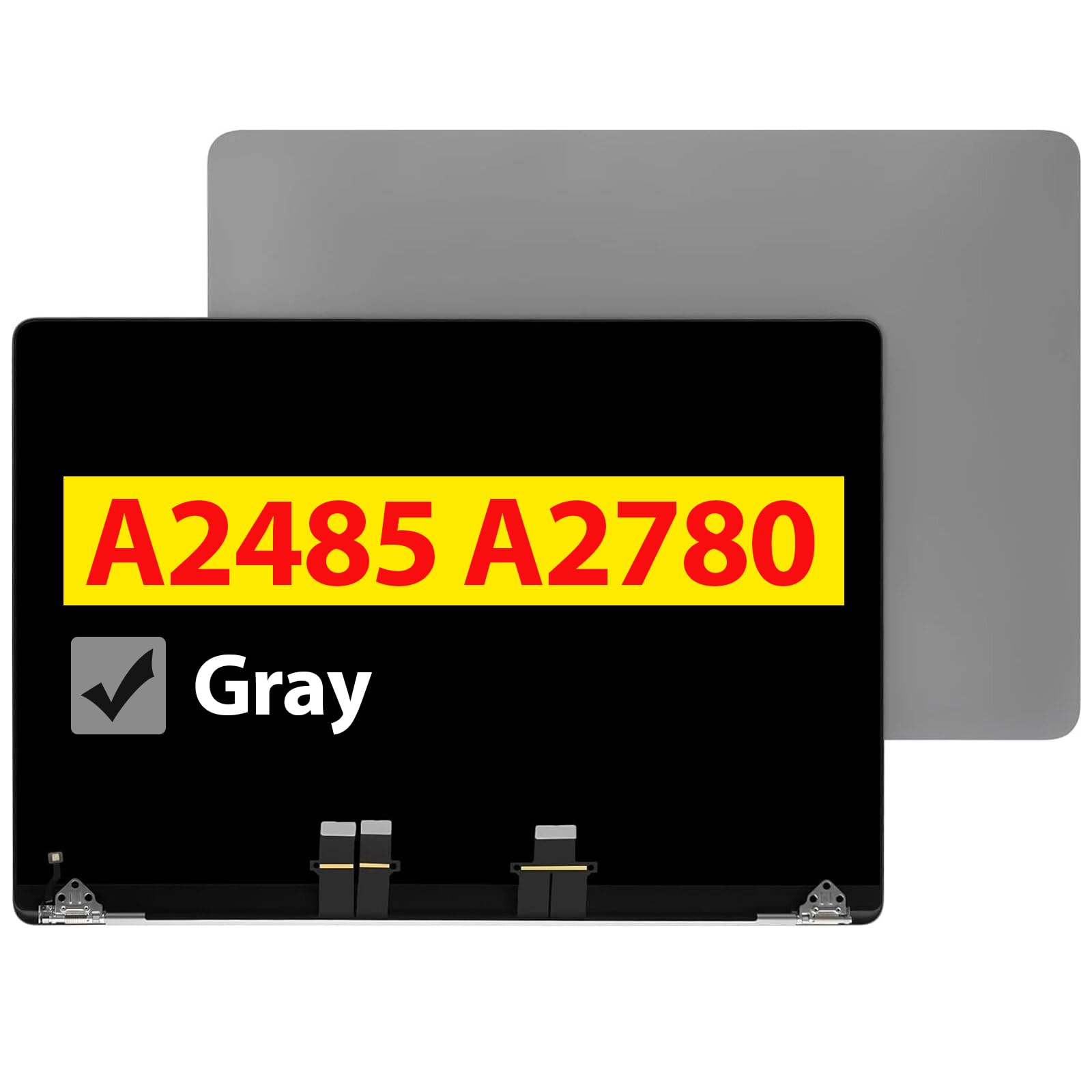 Photo 1 of 16" Full Top Digitizer Display Assembly for MacBook Pro A2485 M1 2021 EMC:3651 / A2780 EMC:8103 2023 MK1E3LL/A MK1H3LL/A 661-21968 661-21969 LCD Screen 3456X2234 (Space Grey)