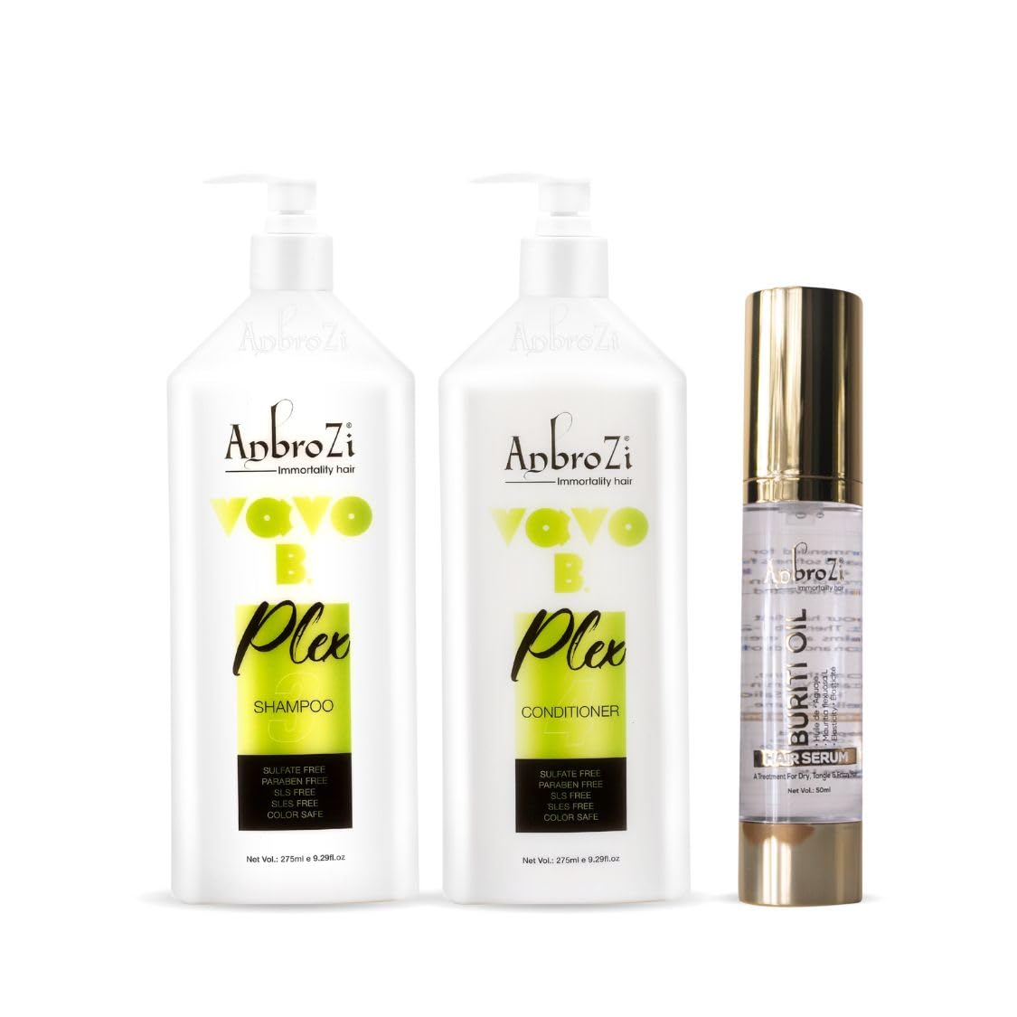 Anbrozi Immortality Hair Combo Pack of Vavo B Plex shampoo 275ml