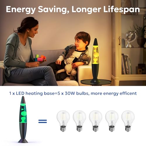 Image of 17 Colors LED Liquid Motion Lamps 13.5 Inch Color Changing Lamp Black Small Relax Night Light for Adults Kids Teens Sensory Mood Nightlight Mini Aesthetic Table Lamp for Bedroom, Retro Home Decor