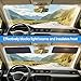 ZATOOTO Static Cling Car Sun Shade for Side Window & Windshield, 4 Pack Expandable Window Shade Sun Blocker Car Windshield Sunshade｜Reinforced Frame｜Anti-Glare｜(2 Pack, 9.84*7 in & 2 Pack, 15.7*7 in)