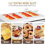Aigostar Toaster 4 Slice 1.6" Wide Slot Stainless Steel Toasters with Bagel, Reheat, Cancel, Defrost Function, 6 Shade Settings, Removable Crumb Tray, 1550W, Best Rated Prime 4 Slice Toasters - Image 2