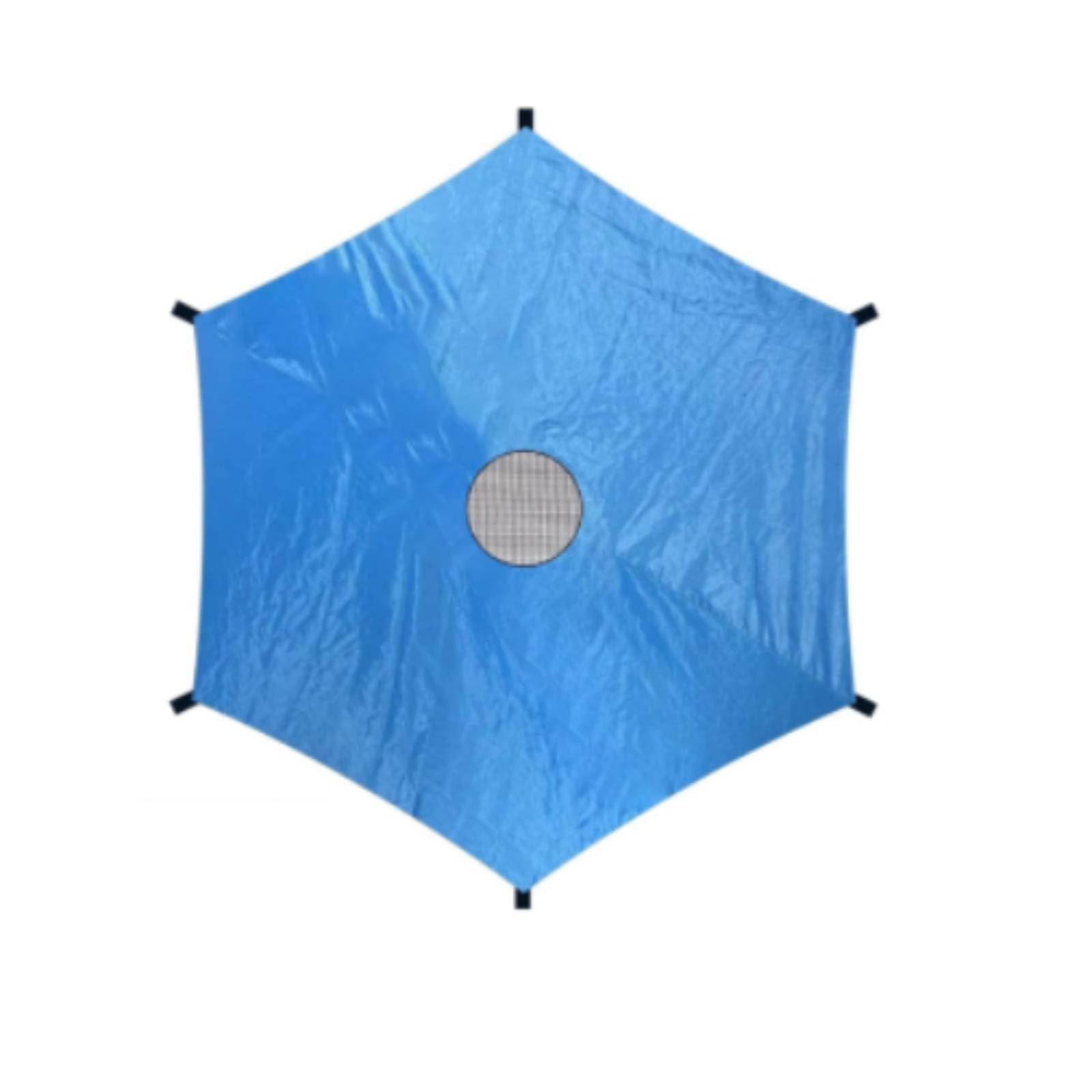 Mesh Vent Trampoline Shade Cover Lightweight Hexagonal Trampoline Cover Corner Attachment Points Outdoor Accessory Textile, 8ft-10ft 6-Pole|Home & Kitchen | Home Improvement-image-19