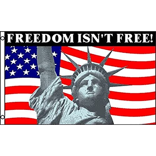 AZ FLAG, Freedom Isn'T Free Usa Flag, 3x5 Ft, 100D Polyester American Banner with Two Metal Grommets, Fade Resistant