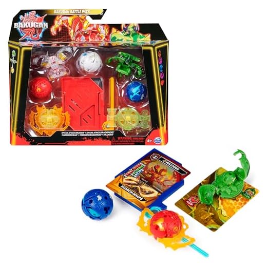 BAKUGAN Battle 5-Pack, Special Attack Nillious, Mantid, Bruiser, Octogan, Trox, Figuras de acción giratorias Personalizables, Juguetes para niños y niñas a Partir de 6 años