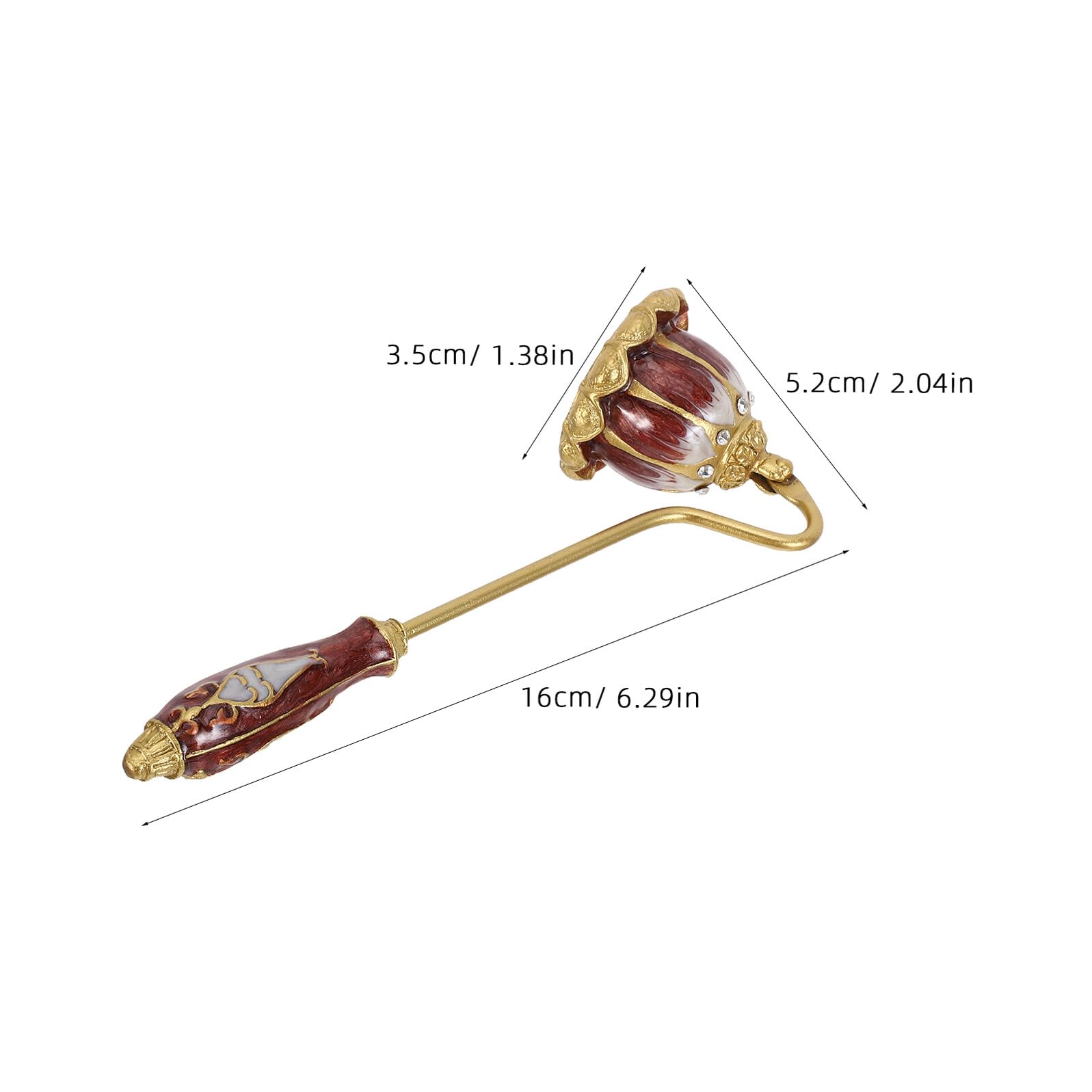 Ciieeo Kerzenlöscher Lotusform Retro-Design Metalldocht für Sicheres Löschen Langer Griff Rauchreduzierung Dochtschneider Wohnaccessoire Kerzenzubehör